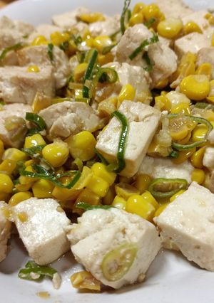 🌽とうもろこしの豆腐バター炒め-レシピのメイン写真