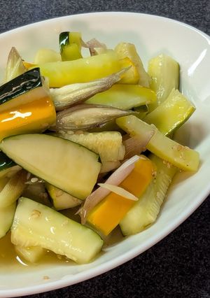 みょうがとズッキーニのさっぱり麺つゆ漬け-レシピのメイン写真