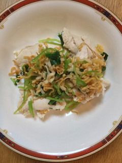 ささみと三つ葉のチキンラーメンサラダ-レシピのメイン写真
