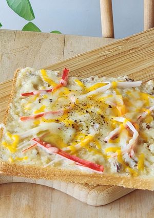 簡単☆いぶりがっこタルタルでパングラタン-レシピのメイン写真