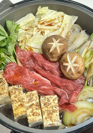 黄金比の割り下で🥘絶品すき焼き🥰-レシピのメイン写真