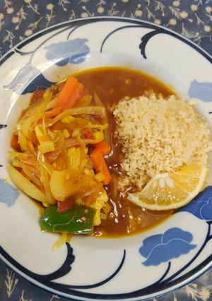 クスクスと鶏胸肉のスープカレー-レシピのメイン写真