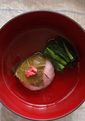 桜餅のお吸い物-レシピのメイン写真