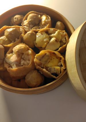 季節のごちそう！和栗蒸しいなり-レシピのメイン写真