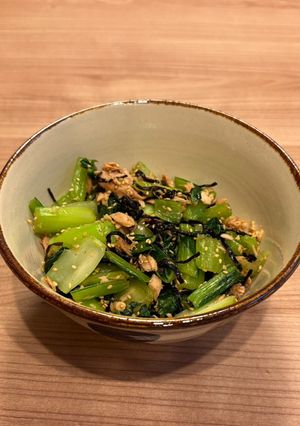 【常備菜】ツナと塩昆布の無限小松菜-レシピのメイン写真