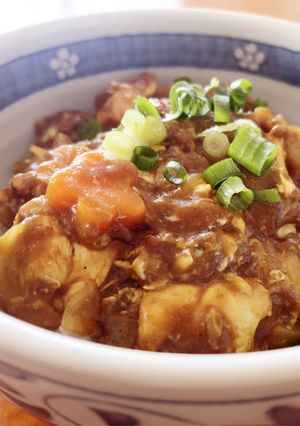 *カレールー1カケで簡単カレー親子丼*-レシピのメイン写真