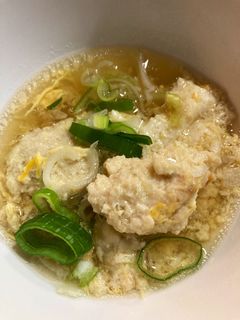 つくねバーグ余りタネ中華スープ-レシピのメイン写真