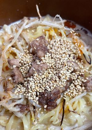 一人暮らしごまと白髪葱入り担々麺-レシピのメイン写真