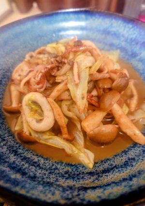 いかと野菜のワタ入りバター醤油炒め-レシピのメイン写真