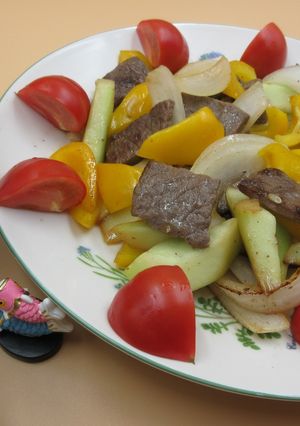 牛肉と太胡瓜のサラダ風炒め物-レシピのメイン写真