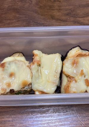 【糖尿病弁当】茄子と大葉のチーズ焼き-レシピのメイン写真