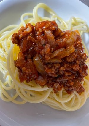ミートパスタ-レシピのメイン写真