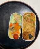 レンジ簡単クリーミー梅ガパオ味炒飯弁当