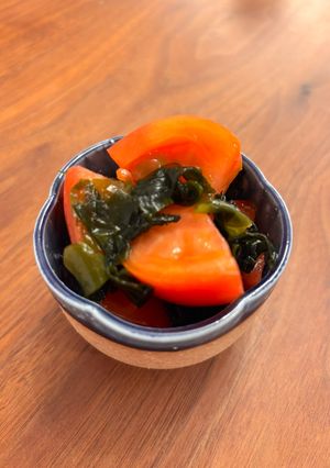 トマトとわかめの酢の物-レシピのメイン写真