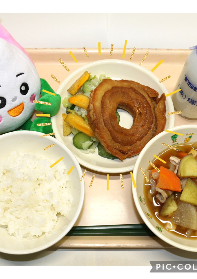 【学校給食】くるまふの揚げ煮-レシピのメイン写真