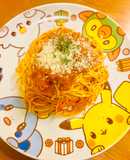 簡単ワンパンパスタ☆余った白菜キムチで！