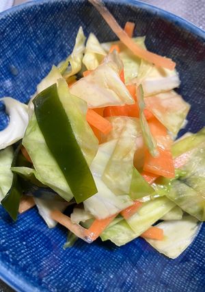 カレーうどんに合うキャベツとにんじんの浅-レシピのメイン写真