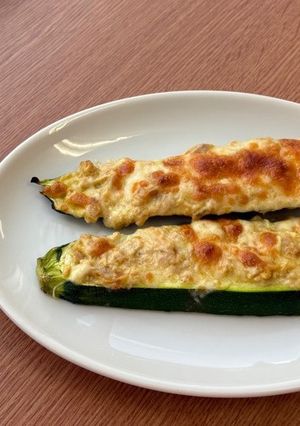 ぬって焼く!ズッキーニのツナチーズ焼き-レシピのメイン写真