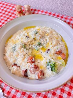 一人暮らし男子必見👦🏻簡単チーズリゾット-レシピのメイン写真