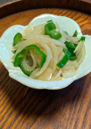 納豆のタレで！！玉ねぎとピーマンの炒め物-レシピのメイン写真