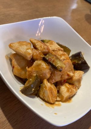 鶏胸肉とナスのピリ辛味噌炒め-レシピのメイン写真