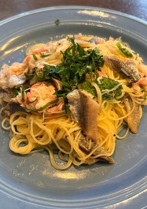 イワシとカニの冷製カッペリーニ-レシピのメイン写真