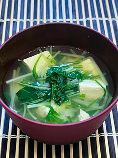 【野菜ソムリエ】京みず菜のお味噌汁-レシピのメイン写真