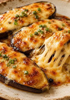 あつあつ！とろ〜りチーズのなす味噌焼き🍆🧀-レシピのメイン写真