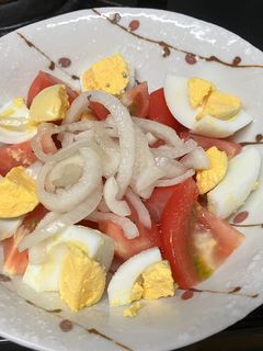 トマトと卵の酢玉ねぎサラダ-レシピのメイン写真