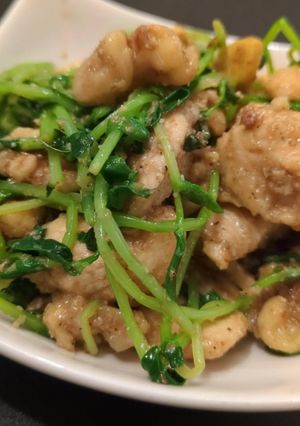 ささみの豆苗のごまナッツあえ-レシピのメイン写真