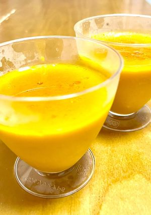 卵なし!簡単!混ぜて冷やすだけかぼちゃプリン🎃🍮-レシピのメイン写真