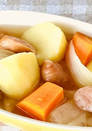 防災レシピ🍲湯煎で作るソーセージのポトフ-レシピのメイン写真