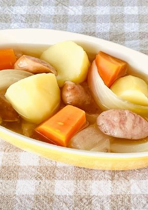 防災レシピ🍲湯煎で作るソーセージのポトフ-レシピのメイン写真