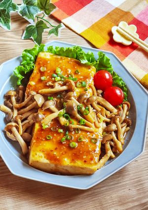 焼き肉のタレでマヨガーリック豆腐ステーキ-レシピのメイン写真