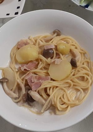 ベーコンポテトパスタ-レシピのメイン写真