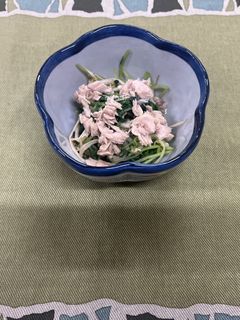 豆苗とツナのポン酢炒め-レシピのメイン写真