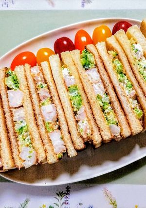 簡単ランチ！エビブロッコリーサンドイッチ-レシピのメイン写真