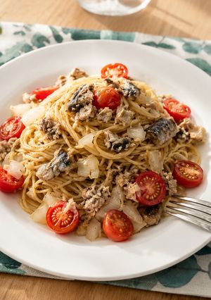 時短15分！青魚たっぷり悪魔パスタ-レシピのメイン写真