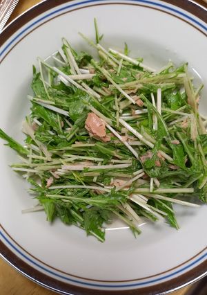 水菜と、ツナでサラダ-レシピのメイン写真