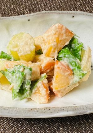 柿とセロリの白和え風サラダ🥗-レシピのメイン写真
