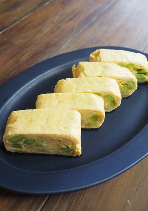 《副菜①》枝豆入り玉子焼き-レシピのメイン写真