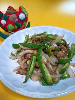 ピーマンと玉ねぎの甘辛味噌炒め-レシピのメイン写真