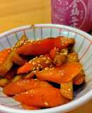簡単！ 人参とさつま揚げの味噌炒め