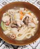 おでんの残り汁で煮込みうどん
