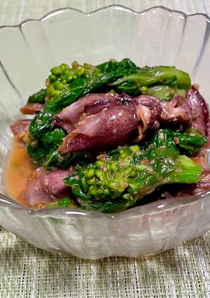 ほたるイカと菜の花の辛子酢味噌和え-レシピのメイン写真