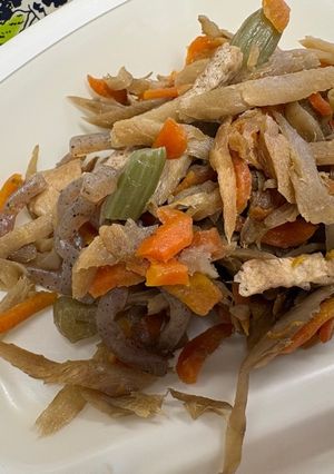 ふきとごぼうのきんぴら河内長野市学校給食-レシピのメイン写真