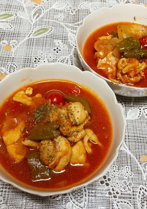 市販のトマトソースで簡単鶏肉のトマト煮-レシピのメイン写真