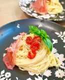 田中家のセミドライトマトの冷製パスタ