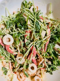 ちくわとカニカマの豆苗サラダ-レシピのメイン写真