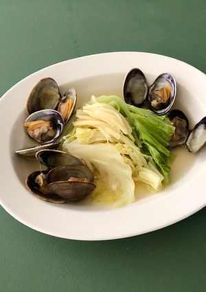 レンジであさりとキャベツの蒸し煮-レシピのメイン写真